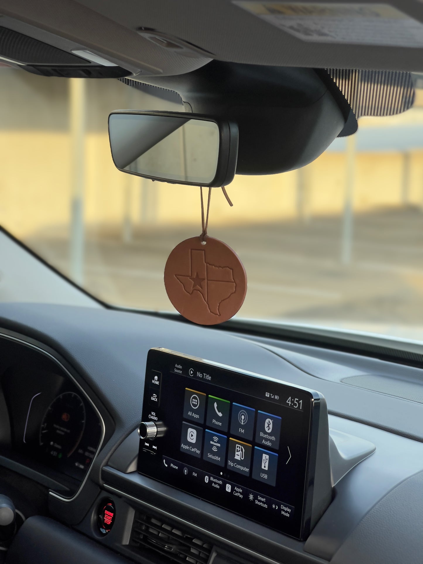 Texas- Embossed Leather Air Freshener