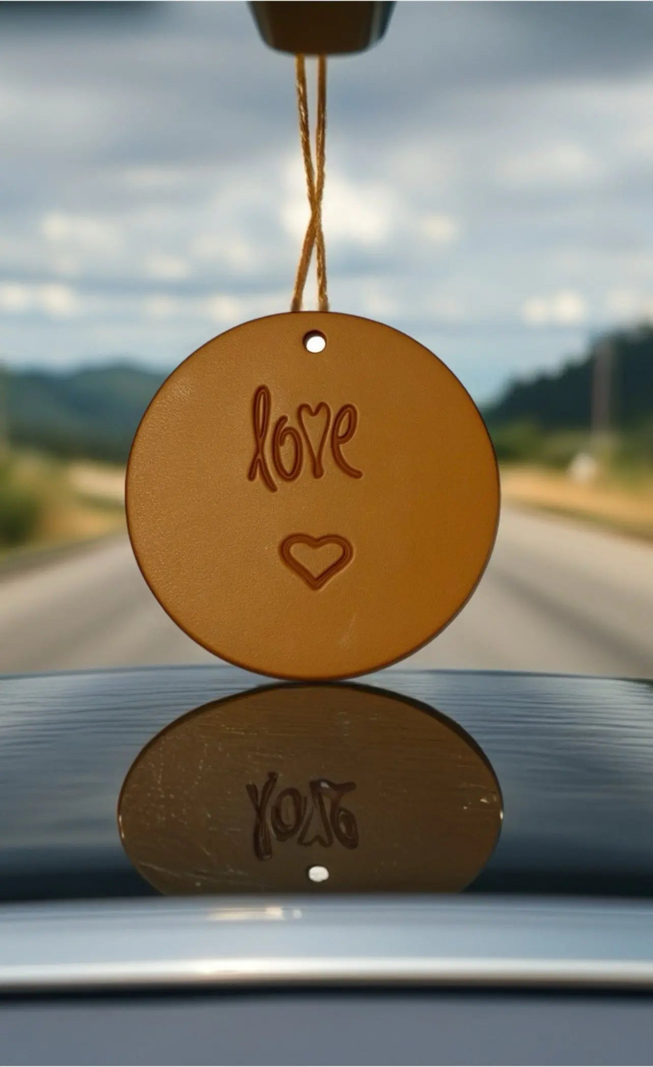 LOVE - Embossed Leather Air Freshener Spurling Scents