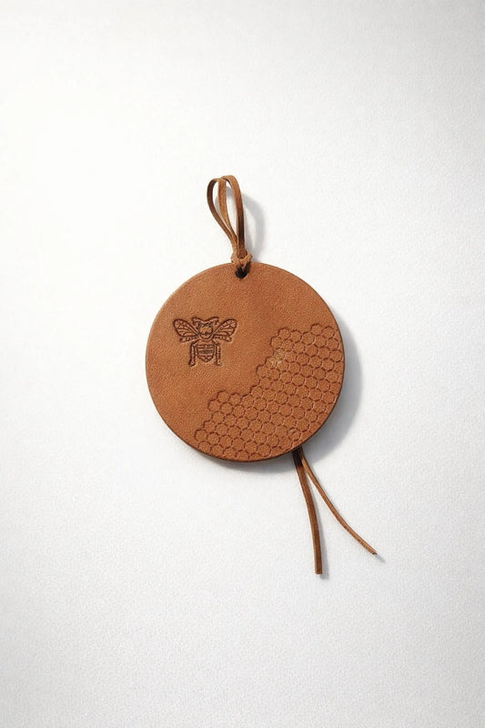 BEE & HIVE- Embossed Leather Air Freshener Spurling Scents