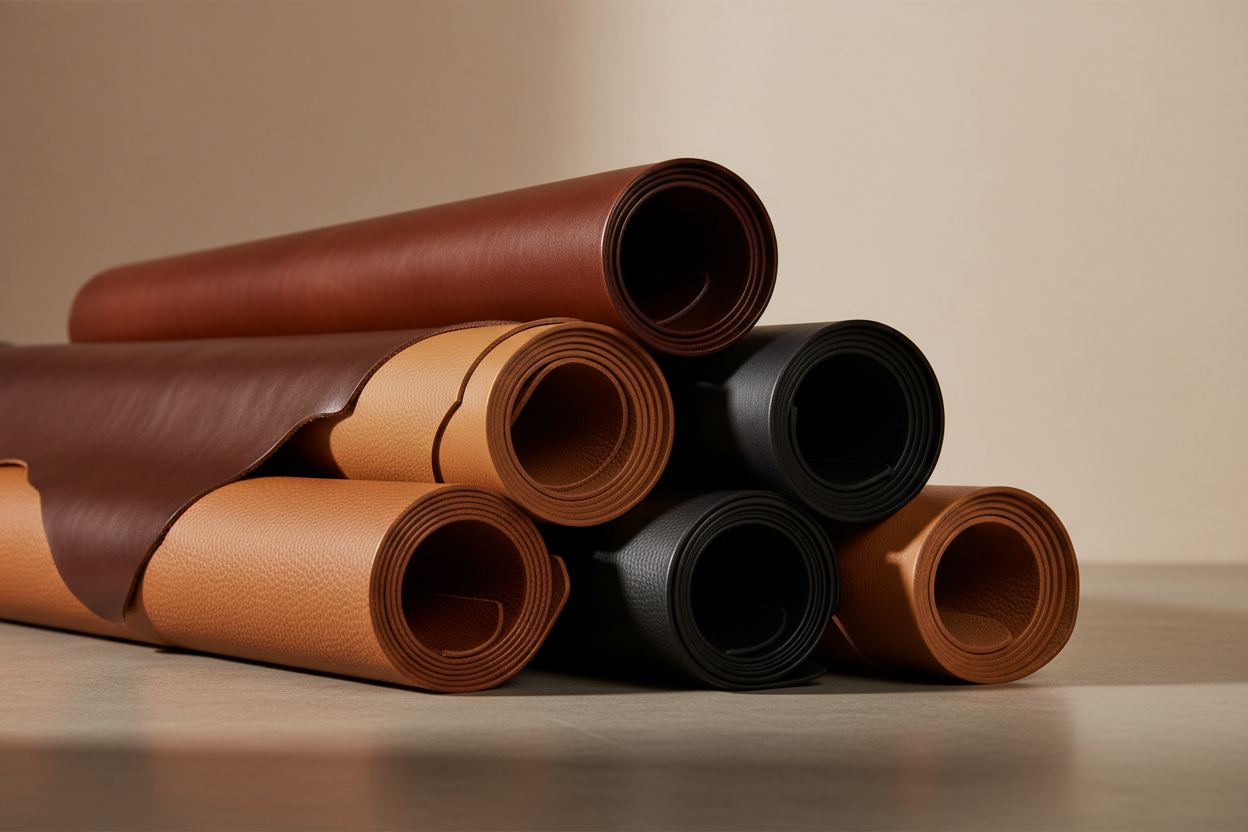 Rolls of leather